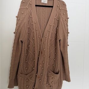 Wilfred Camel Alps Cable Knit Cardigan